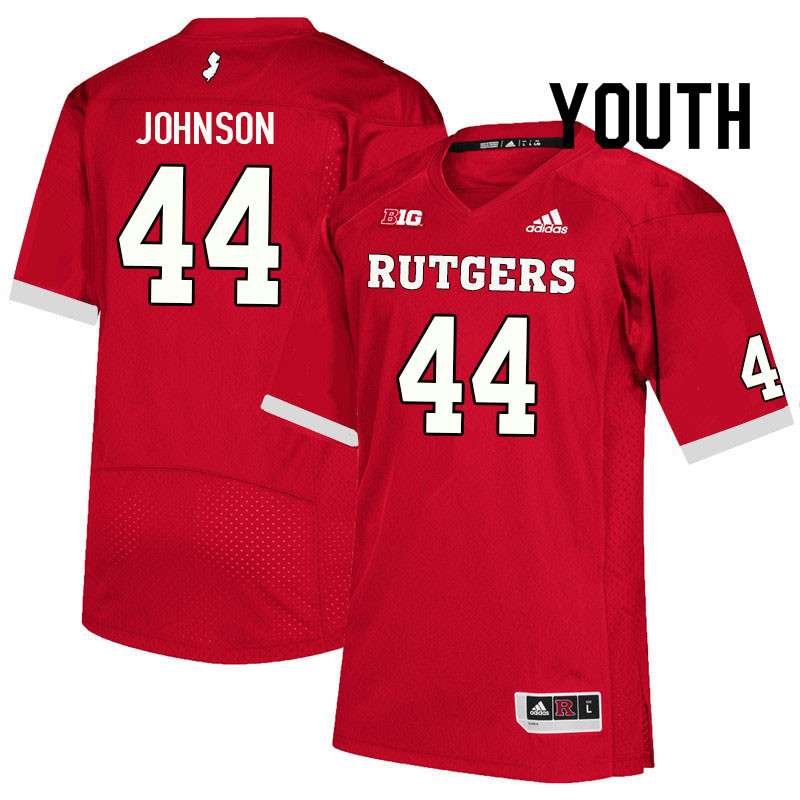 Youth #44 Anthony Johnson Rutgers Scarlet Knights College Football Jerseys Sale-Scarlet - Click Image to Close